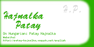 hajnalka patay business card